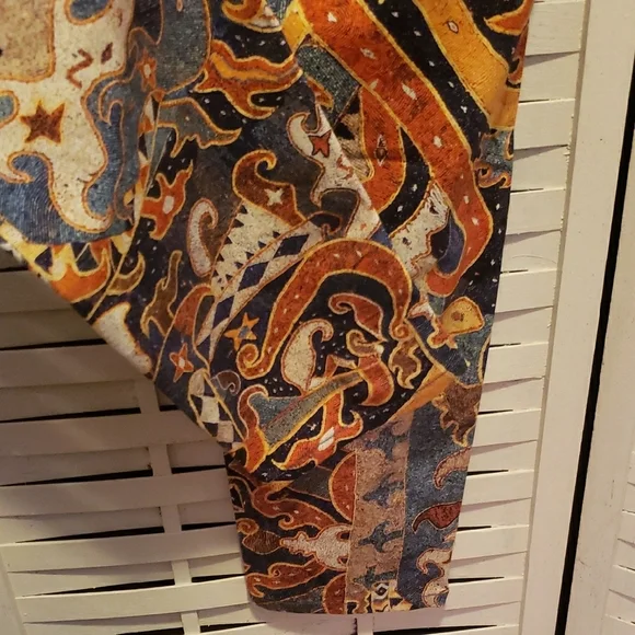 Peruvian Connection Sumatra Colorful Paisley Print Pants Size 10 - Picture 6 of 7